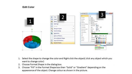 PowerPoint Backgrounds Cycle Chart Circular Jigsaw Ppt Slides