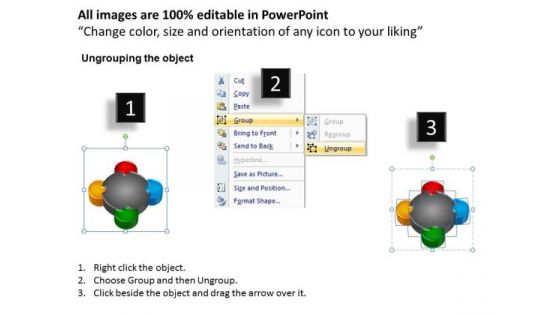 PowerPoint Backgrounds Cycle Process Circular Puzzle Ppt Layout