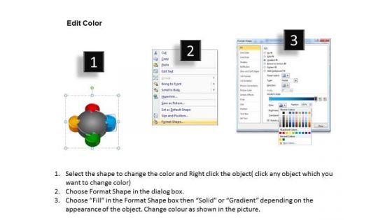 PowerPoint Backgrounds Cycle Process Circular Puzzle Ppt Layout