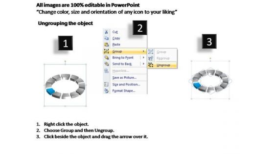 PowerPoint Backgrounds Cycle Process Ring Process Ppt Template