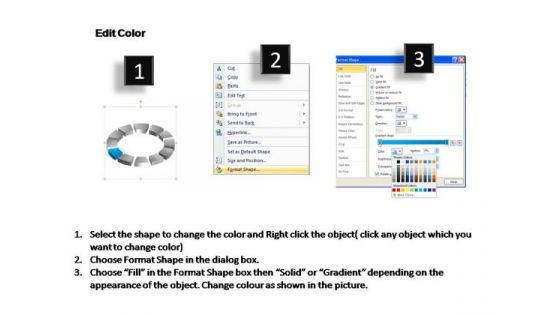 PowerPoint Backgrounds Cycle Process Ring Process Ppt Template
