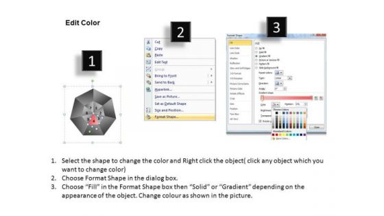 PowerPoint Backgrounds Diagram Circular Quadrant Ppt Template