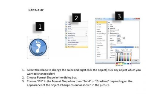 PowerPoint Backgrounds Diagram Footprints Ppt Theme