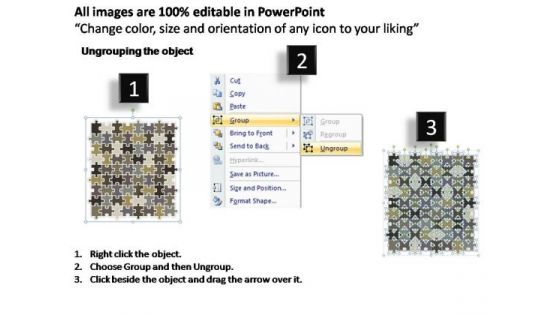 PowerPoint Backgrounds Diagram Rectangular Jigsaw Puzzle Ppt Theme
