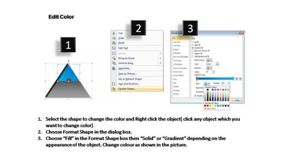 PowerPoint Backgrounds Editable Triangle Puzzle Ppt Theme