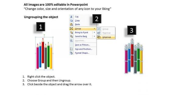 PowerPoint Backgrounds Executive Education Crayons And Pencils Ppt Slide