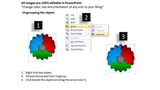 PowerPoint Backgrounds Gear Process Business Ppt Slides