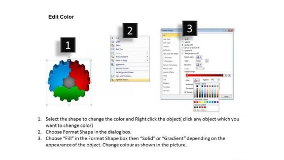 PowerPoint Backgrounds Gear Process Business Ppt Slides