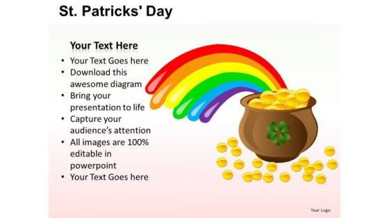 PowerPoint Backgrounds Gold Patricks Day Ppt Layout