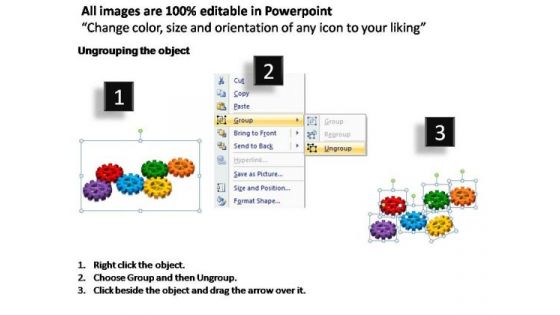 PowerPoint Backgrounds Graphic Gears Process Ppt Slide