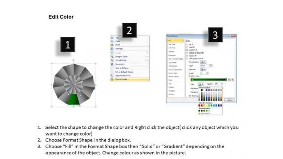 PowerPoint Backgrounds Graphic Pie Chart Ppt Slide