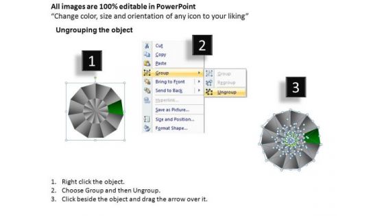 PowerPoint Backgrounds Graphic Pie Chart Ppt Template