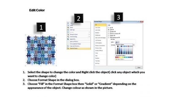 PowerPoint Backgrounds Graphic Rectangular Jigsaw Puzzle Ppt Template