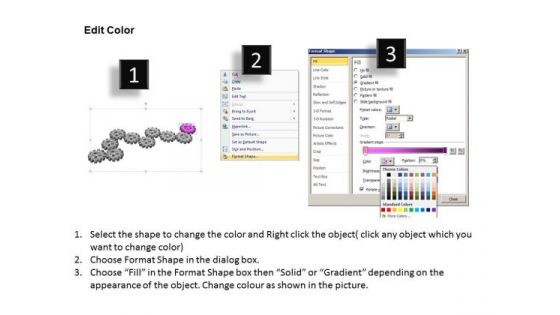 PowerPoint Backgrounds Growth Gears Process Ppt Designs
