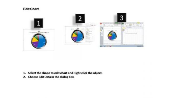 PowerPoint Backgrounds Growth Glossy Pie Chart Ppt Design Slides