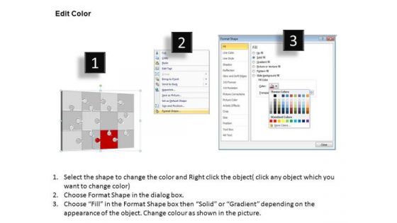 PowerPoint Backgrounds Growth Puzzle Process Ppt Slides