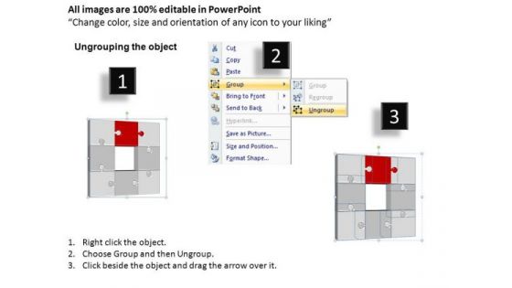 PowerPoint Backgrounds Growth Puzzle Process Ppt Template