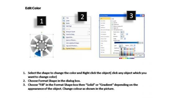 PowerPoint Backgrounds Image Pie Chart With Arrows Ppt Template