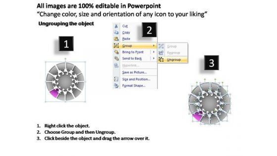 PowerPoint Backgrounds Image Pie Chart With Arrows Ppt Themes