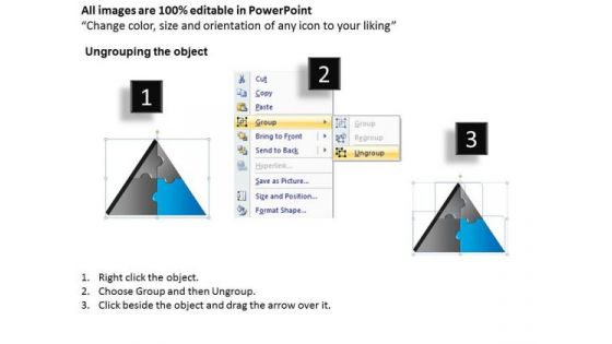 PowerPoint Backgrounds Image Triangle Puzzle Ppt Layouts
