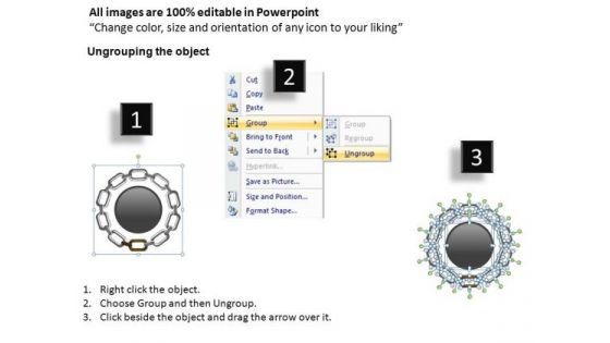 PowerPoint Backgrounds Leadership Circular Chain Ppt Process