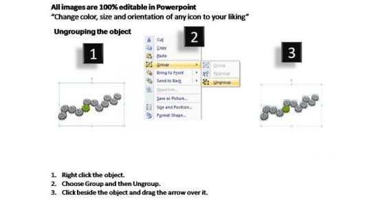 PowerPoint Backgrounds Leadership Gears Process Ppt Slides