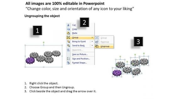 PowerPoint Backgrounds Leadership Gears Process Ppt Theme
