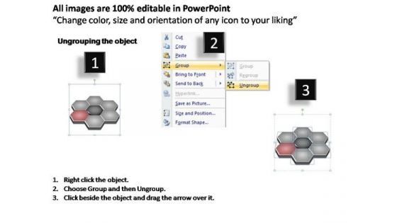 PowerPoint Backgrounds Leadership Hexagon Shapes Ppt Template