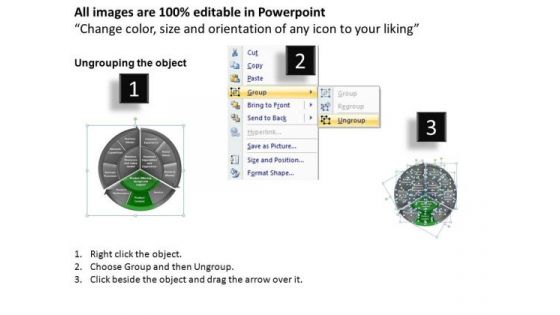 PowerPoint Backgrounds Leadership Pie Chart Ppt Design