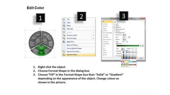 PowerPoint Backgrounds Leadership Pie Chart Ppt Design