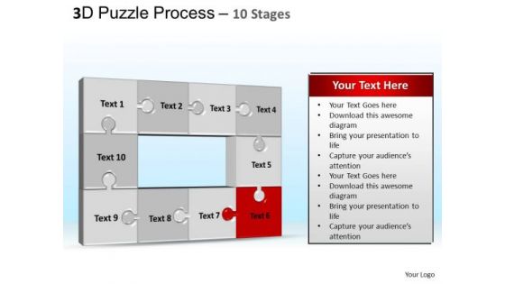 PowerPoint Backgrounds Leadership Puzzle Process Ppt Template