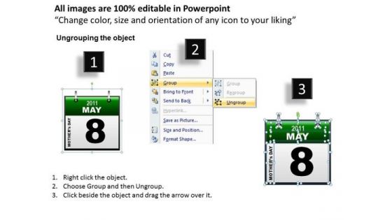 Marketing PowerPoint Background Calendar 8 May Ppt Slide