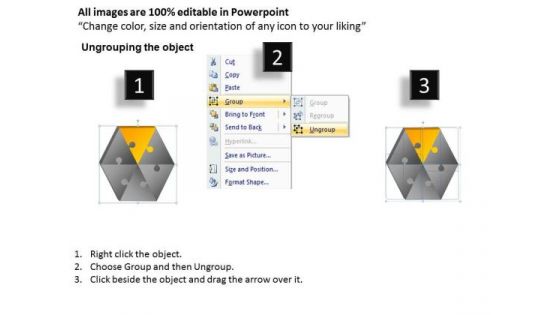 PowerPoint Backgrounds Marketing Hexagon Puzzle Ppt Themes