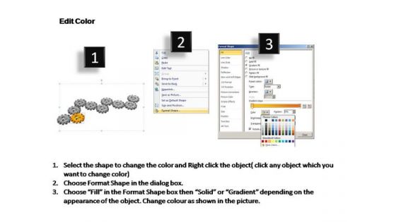 PowerPoint Backgrounds Process Gears Process Ppt Theme