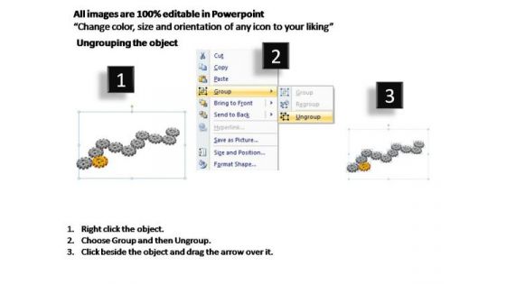 PowerPoint Backgrounds Sales Gears Process Ppt Template