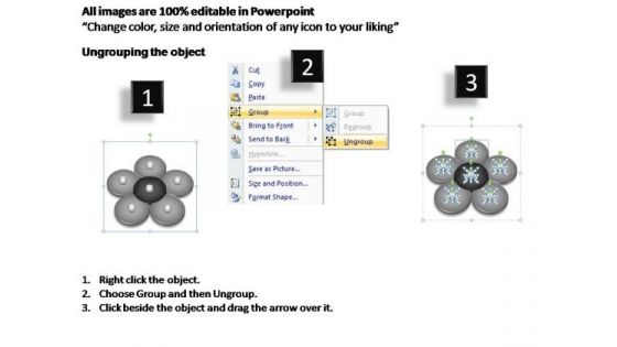 PowerPoint Backgrounds Strategy Four Interrelated Ppt Template