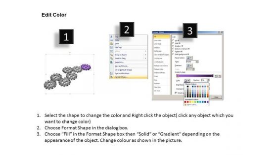 PowerPoint Backgrounds Strategy Gears Process Ppt Template