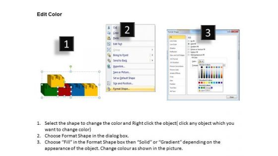 PowerPoint Backgrounds Strategy Lego Blocks Ppt Theme