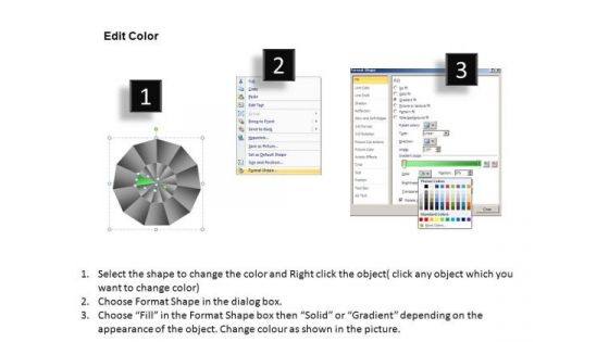 PowerPoint Backgrounds Strategy Pie Chart Ppt Slide
