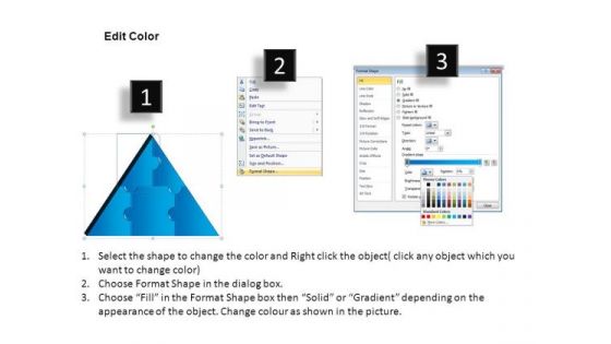 PowerPoint Backgrounds Strategy Triangle Puzzle Ppt Presentation