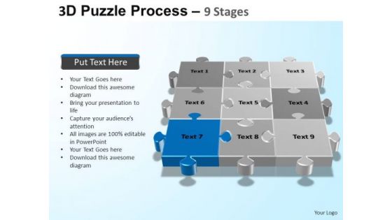 PowerPoint Backgrounds Success Puzzle Process Ppt Templates