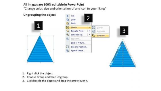 PowerPoint Backgrounds Success Triangle Process Ppt Slides