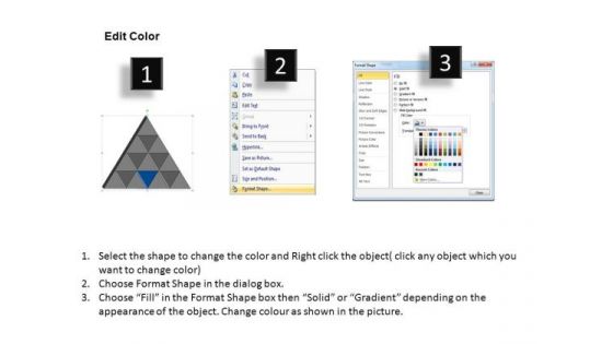PowerPoint Backgrounds Success Triangle Process Ppt Template