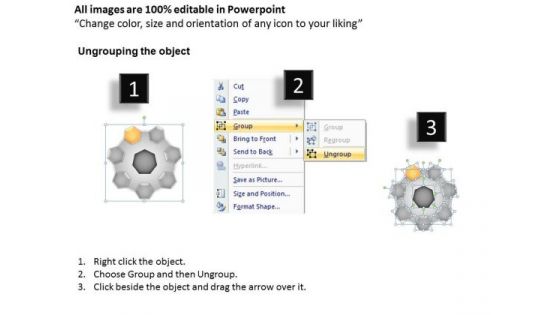 PowerPoint Backgrounds Teamwork Wheel And Spoke Process Ppt Presentation