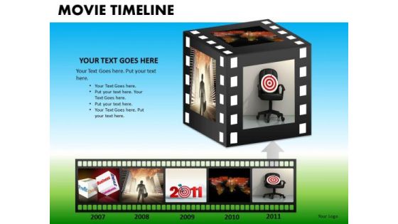 PowerPoint Business Cinema Movie Timeline Ppt Slide