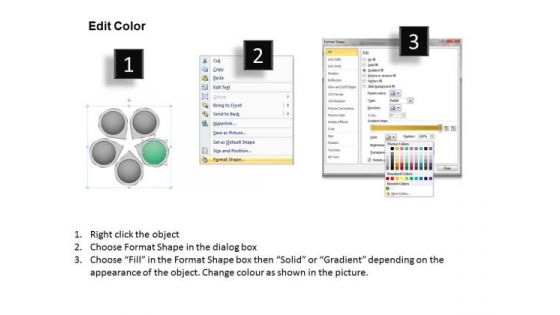 PowerPoint Business Colorful Slide Of Five Text Circles Ppt 2 Templates