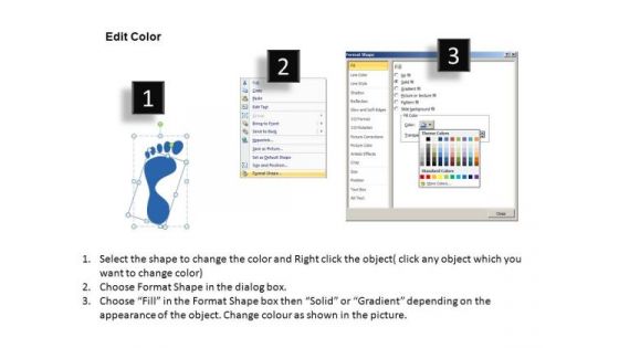 PowerPoint Business Growth Footprints Process Ppt Themes