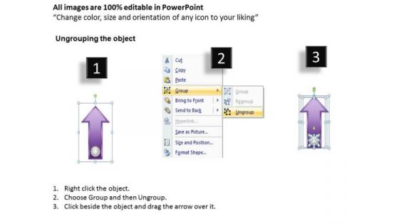 PowerPoint Circular Arrows Colorful Parallel Process 5 Stages Templates