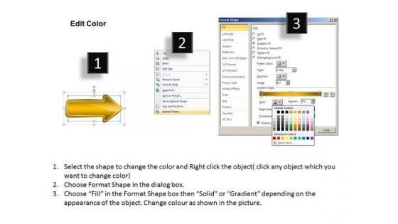 PowerPoint Circular Arrows Linear Graphical Illustration Of Process 8 Stages Templates
