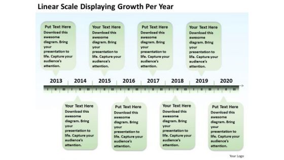 PowerPoint Circular Arrows Linear Scale Displaying Growth Per Year Templates PowerPoint Circular Arrows Linear Scale Displaying Growth Per Year Templates
